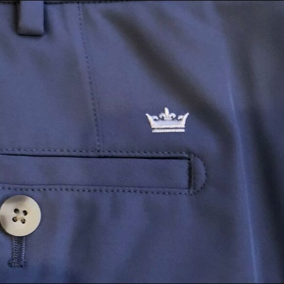 Peter Millar Crown Sport Golf Shorts Blue Polyester Size 42 - Picture 6 of 11